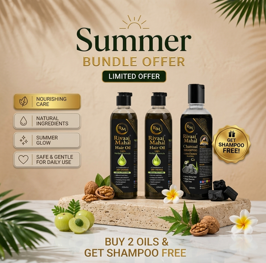 Buy 2 Hair Oils (225ml) & Get 1 FREE Charcoal Shampoo