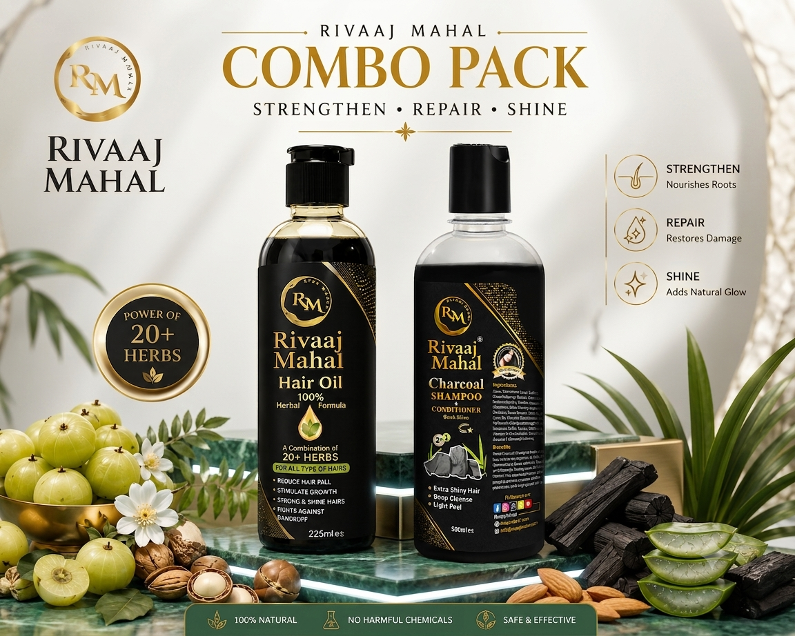 Rivaaj Mahal Hair Oil & Shampoo – Hair Care Bundle